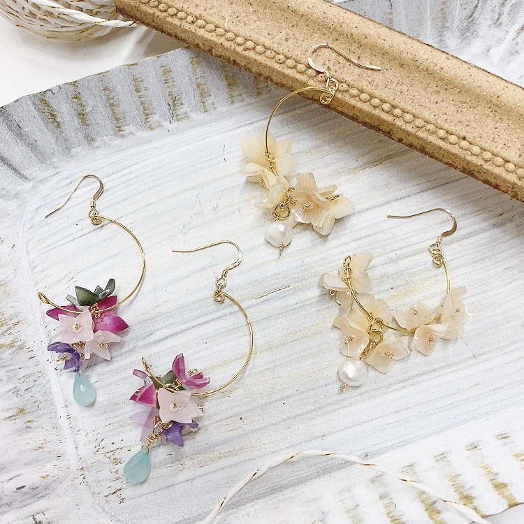 [手作家]  FP天然石大C形耳環 (網站限定優惠)