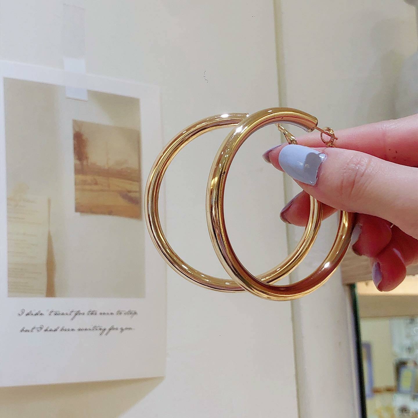 歐美粗管個性圈圈。兩色四尺寸