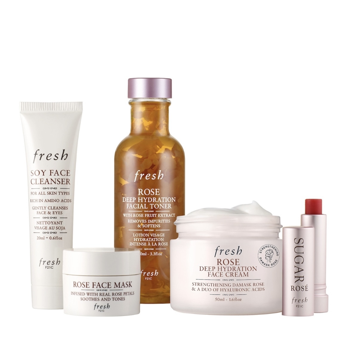 fresh - 玫瑰深層保濕5件套裝