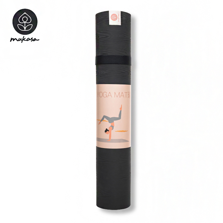 MUKASA 天然橡膠瑜珈墊-4mm 質感灰  MUK-21101