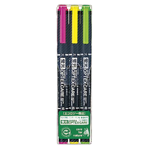 Zebra 斑馬牌 Optex Care套庄螢光筆3色 WKCR1-3C