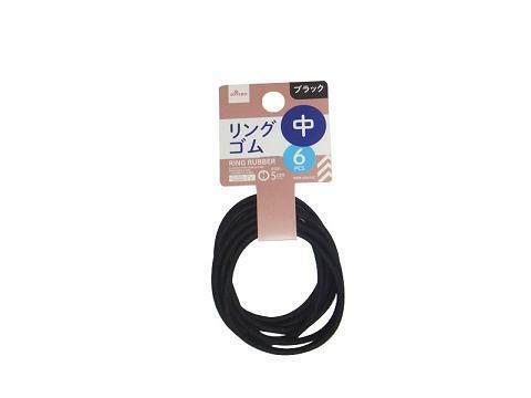 黑色中髮圈/6入