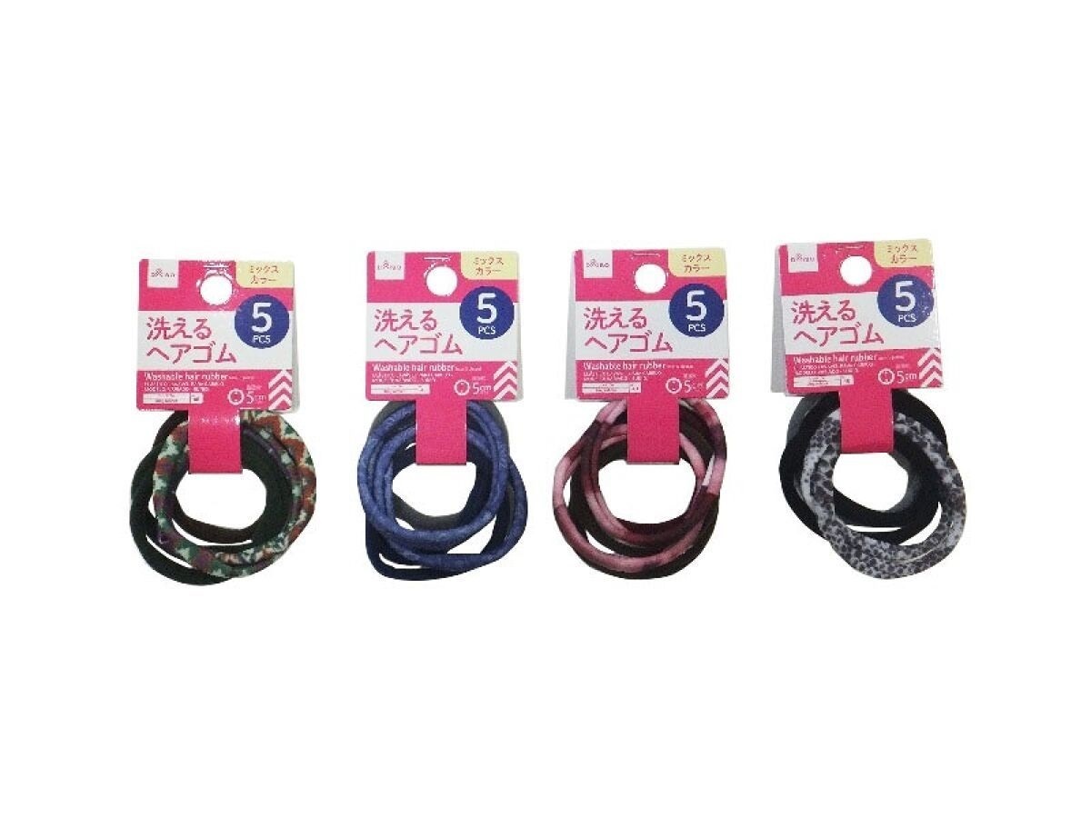 可水洗彈性髮圈混合/5入