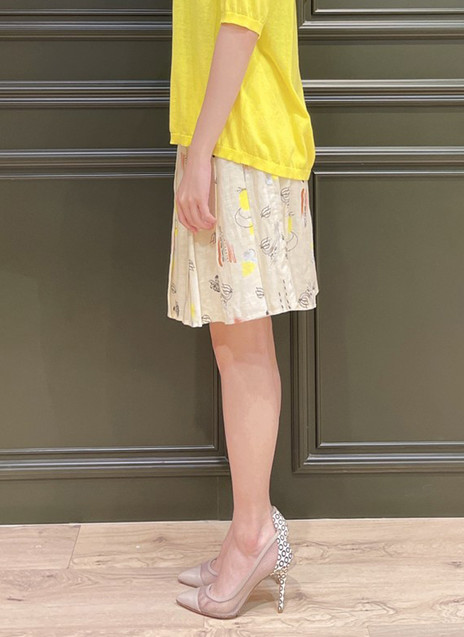 Manila Grace  印花褶裙