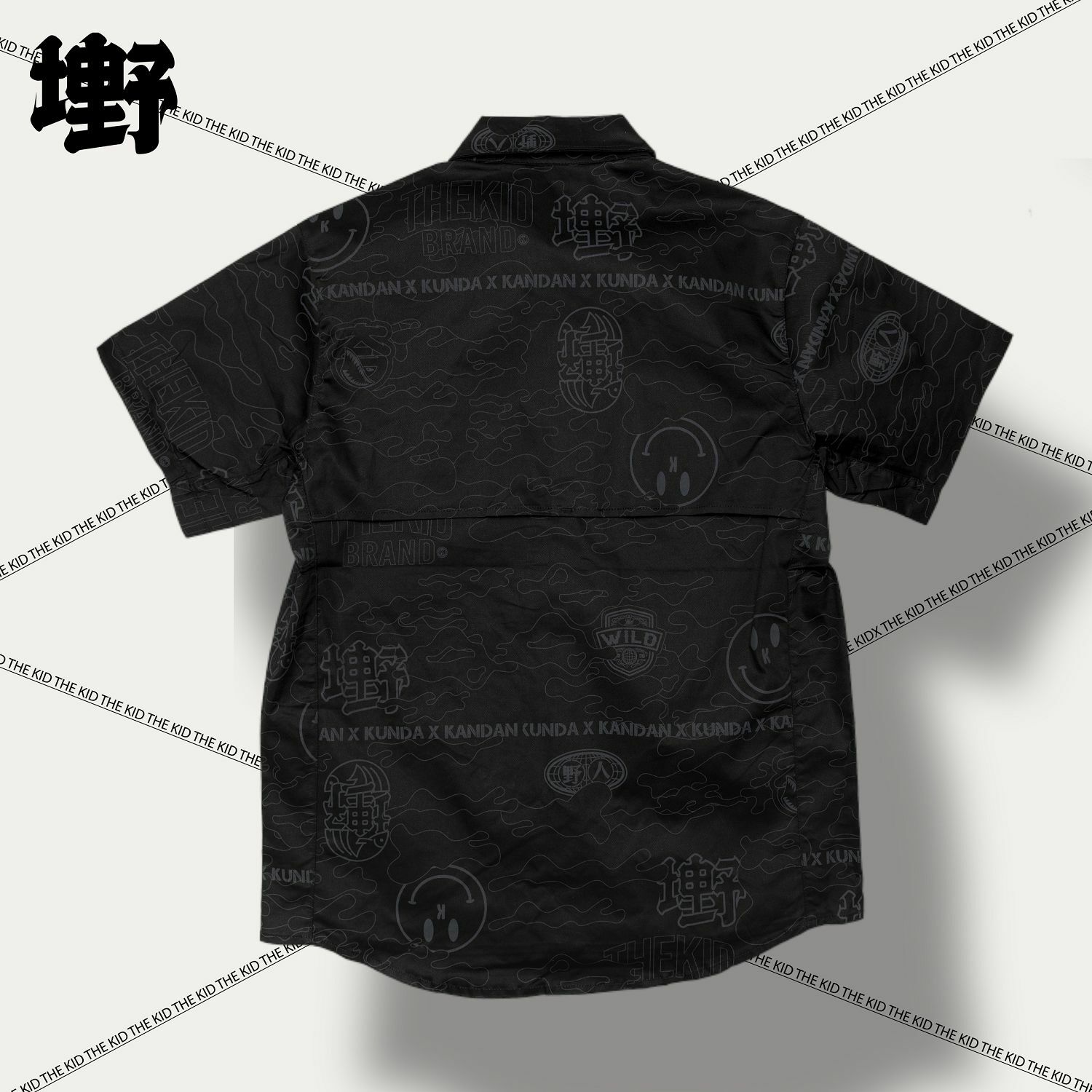 KID ® x KUNDA 野坤聯名 線框迷彩滿板套裝 短袖襯衫