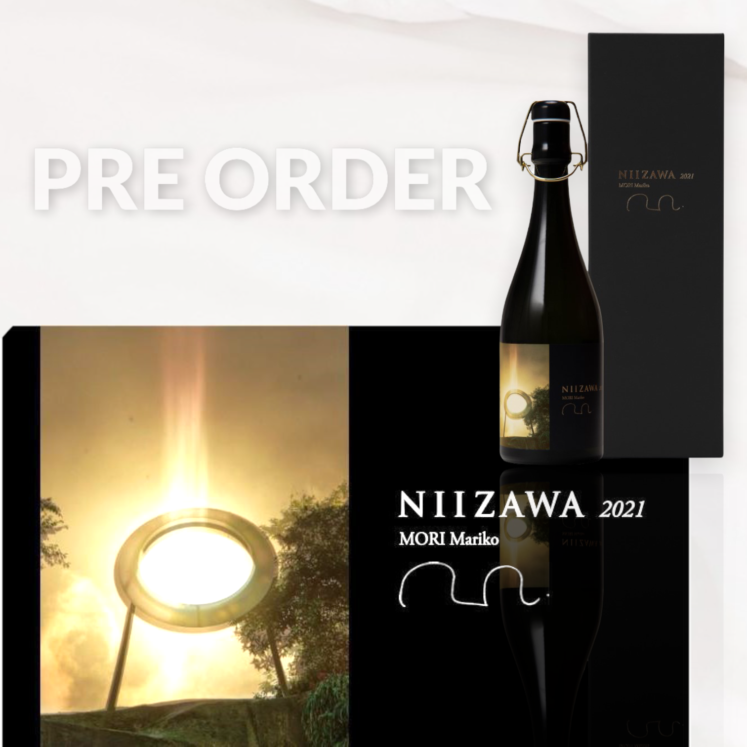 (預購品) NIIZAWA 殘響 純米大吟釀 7％精米 MARIKO Mori 黑 (720ML)