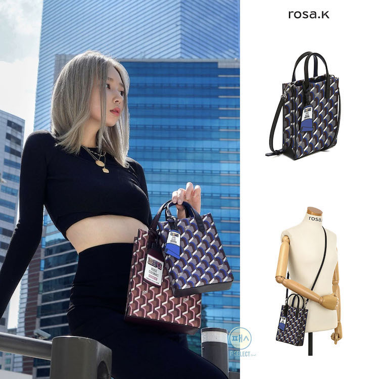 ROSA.K ] Cabas Monogram Tote XS #Sky Blue