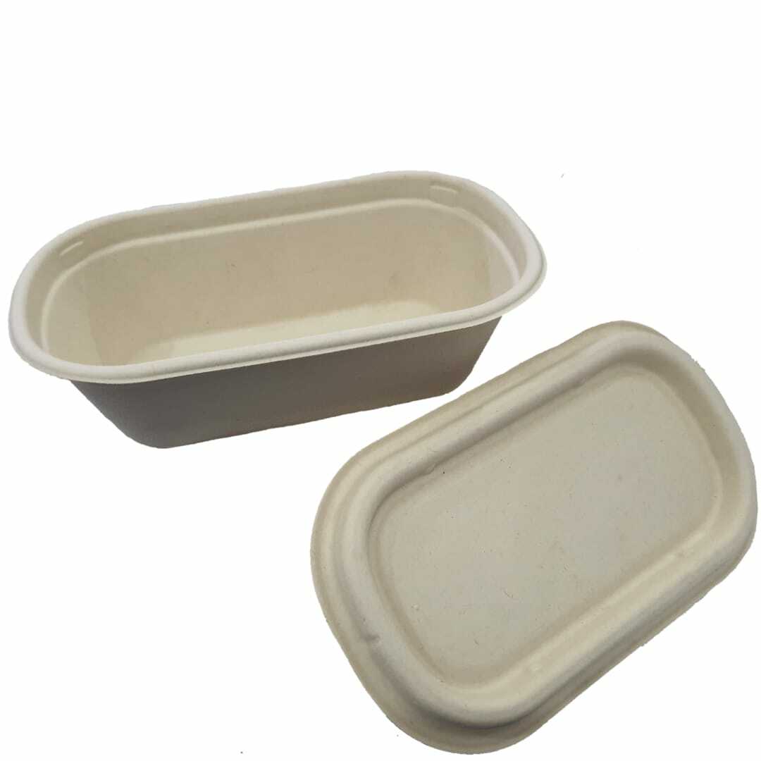 50pcs Biodegradable and Compostable Oval Box 850W303