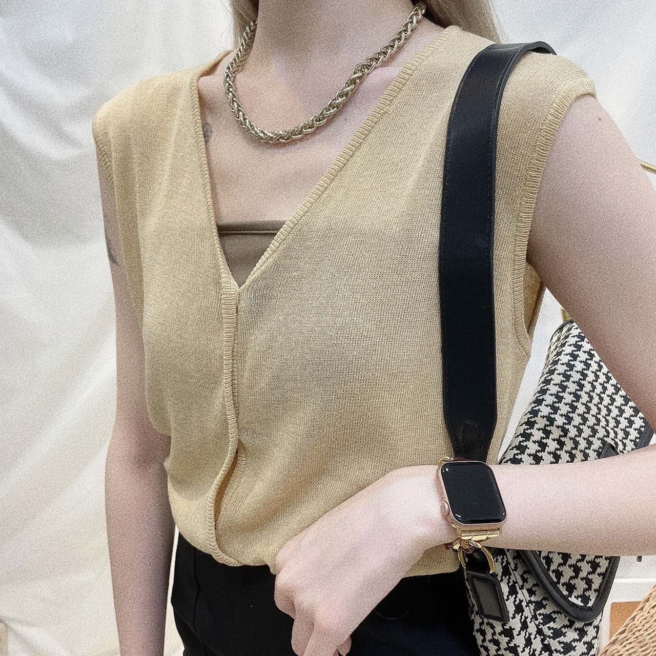 輕色系針織背心/三色