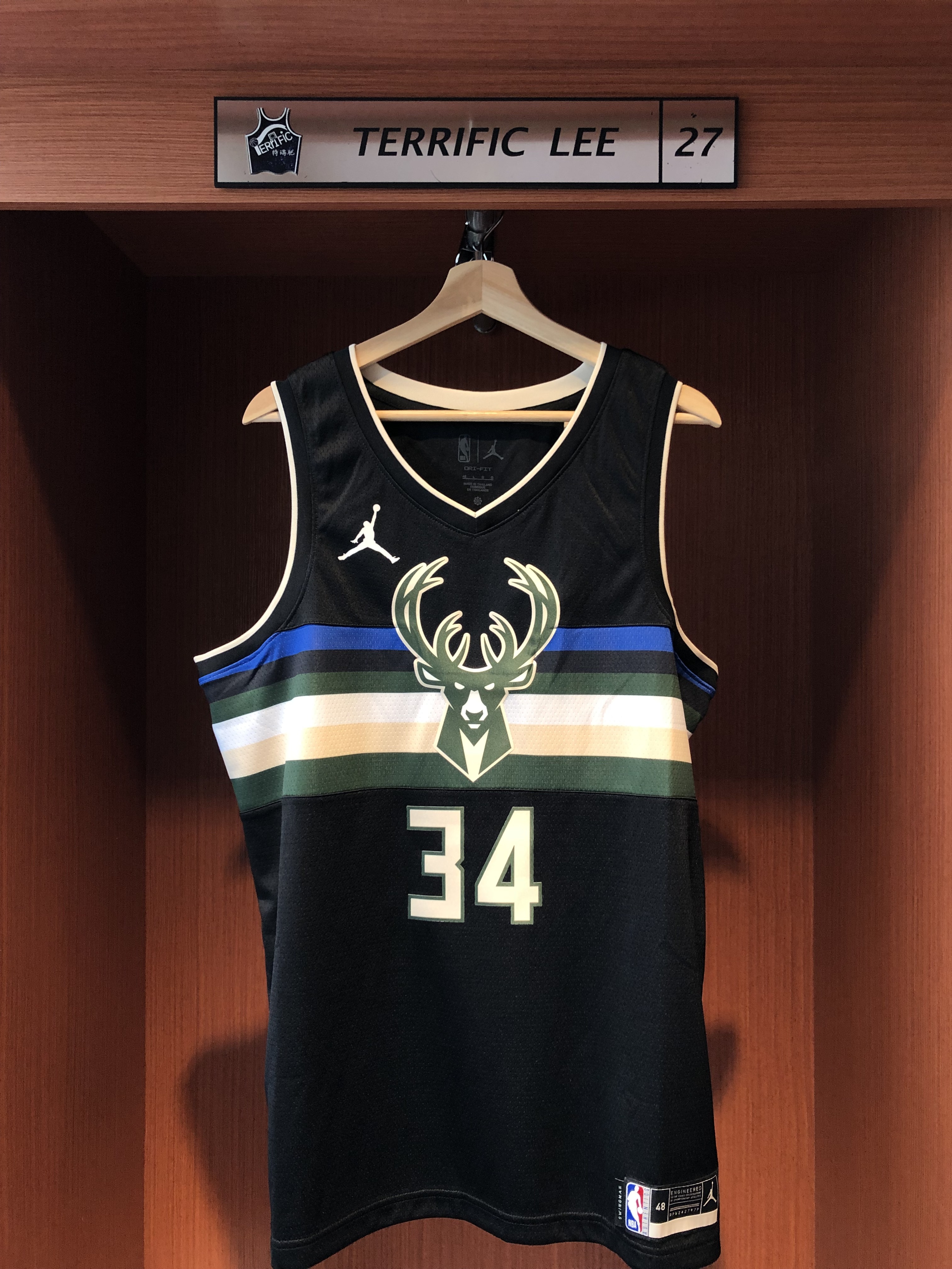 NBA球衣 Giannis Antetokounmpo 密爾瓦基公鹿黑 Statement  Jordan Swingman 球迷版 熱轉印 全新