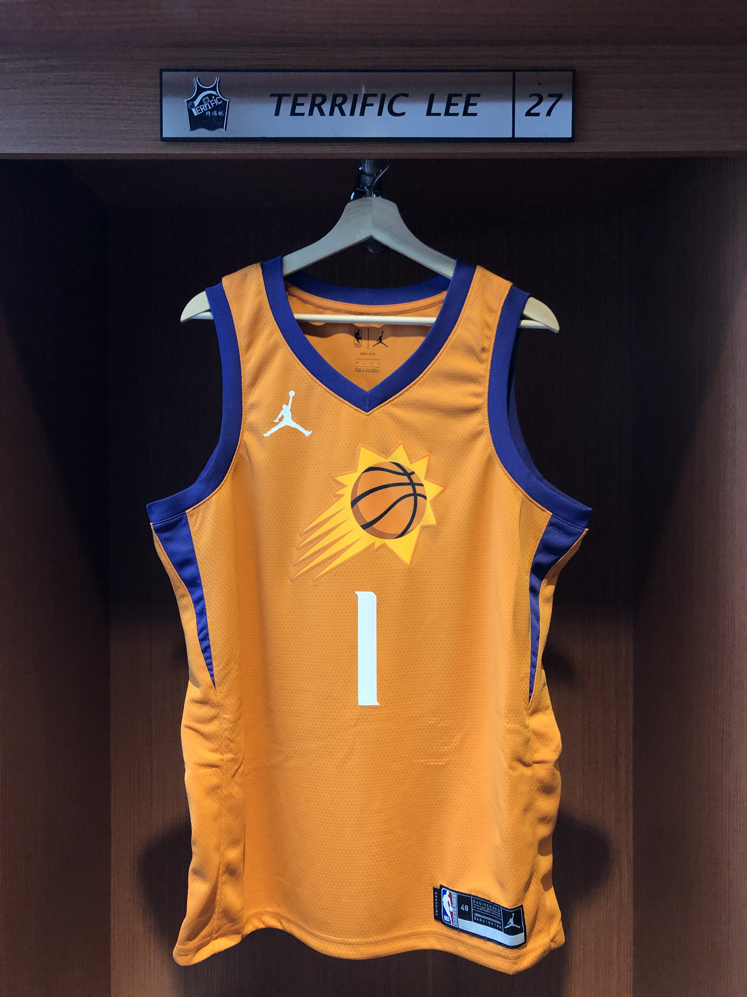 NBA球衣 Devin Booker 鳳凰城太陽橘 Statement Jordan Swingman 球迷版 熱轉印 全新