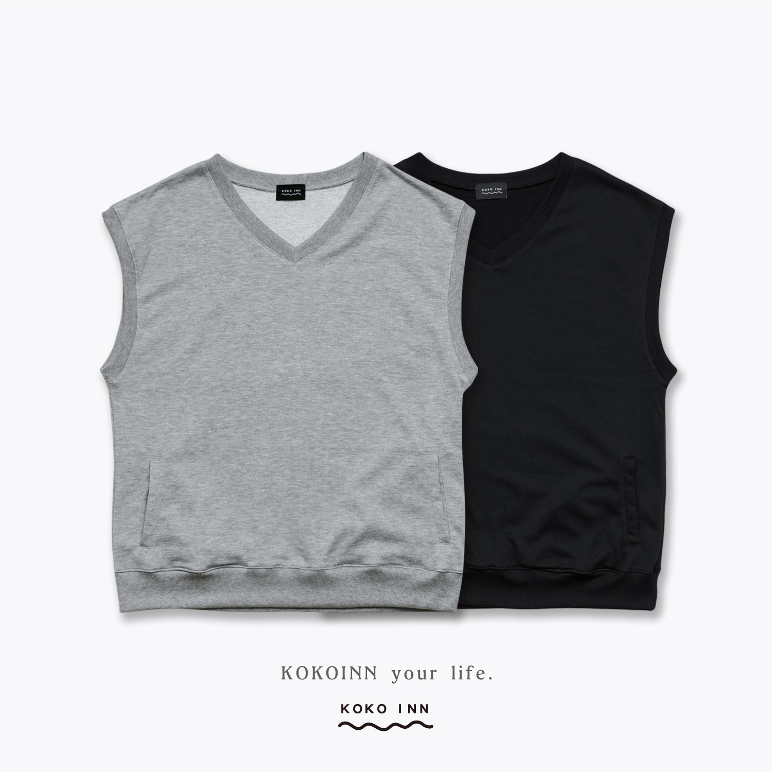 KOKOINN 質感V領外搭口袋背心