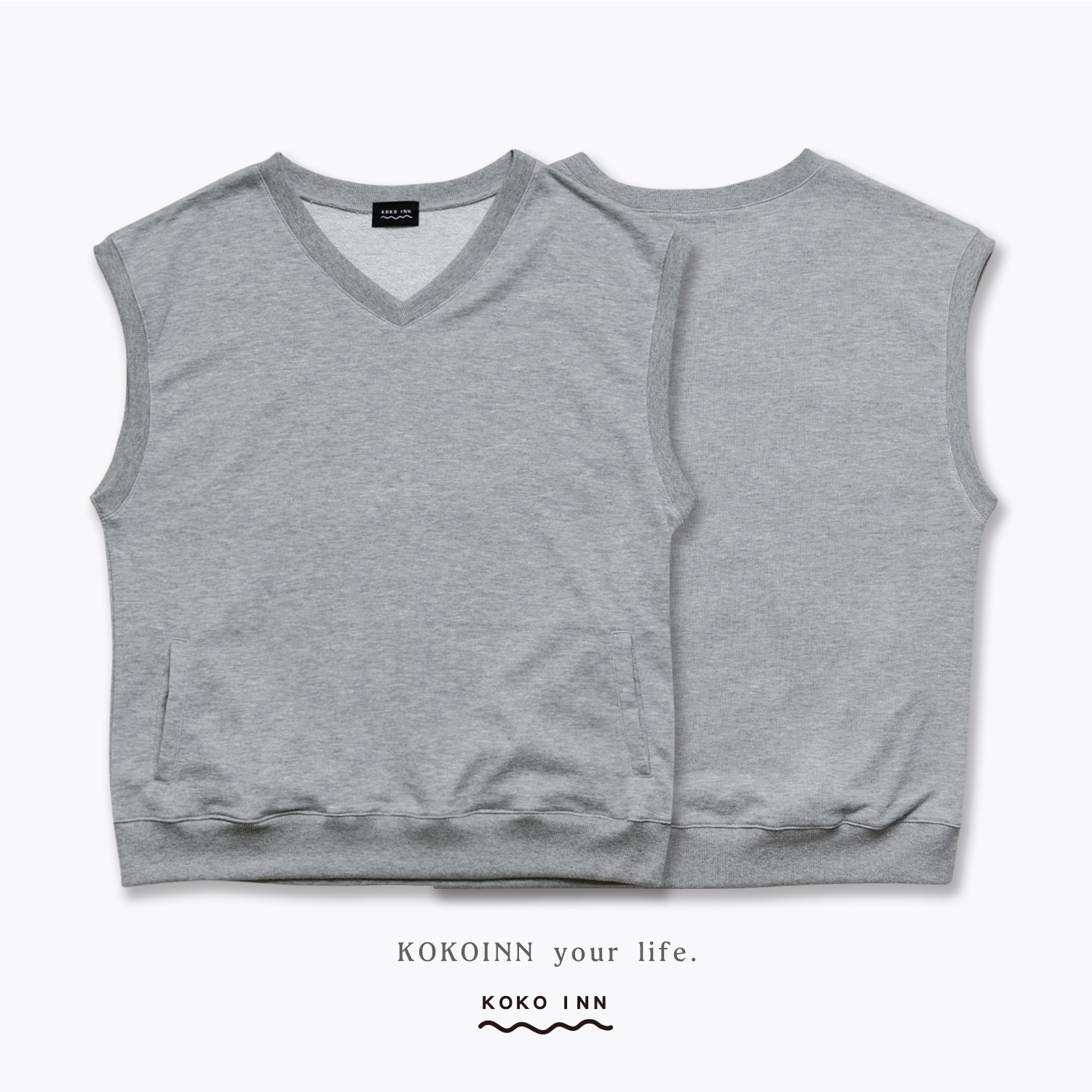 KOKOINN 質感V領外搭口袋背心