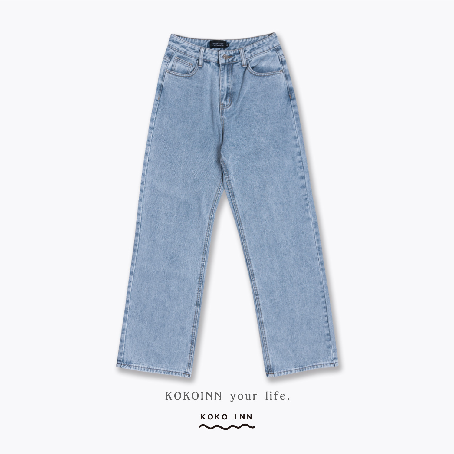 KOKOINN 愛心口袋牛仔長褲