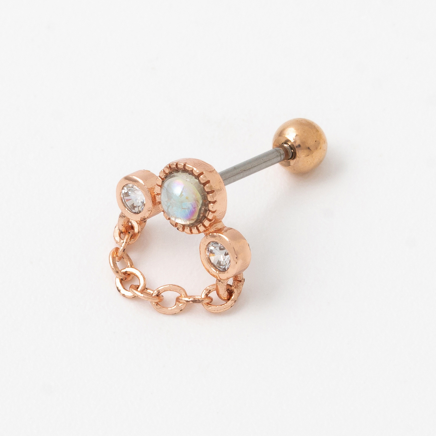 鋼飾,鋯石,轉珠耳環