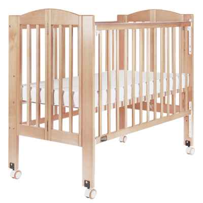 Baby Star Huggy 摺合嬰兒木床 (包括3”床褥) 白色 / 原木色 歐洲櫸木 BS4225N 香港行貨