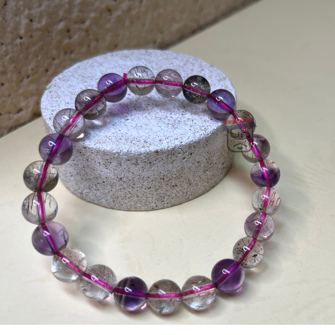 RPO 預訂 天然巴西超級七水晶手鍊 8mm