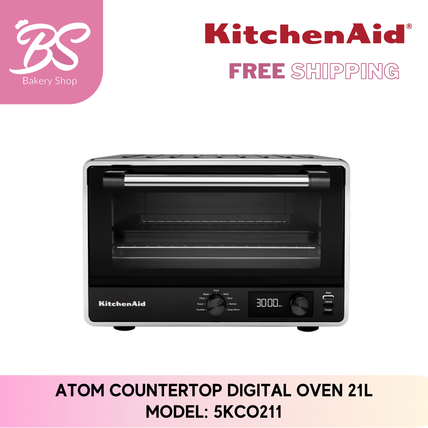 【KitchenAid ATOM Countertop Oven】21L Digital Oven 5KCO211 (BS Bakery Shop)