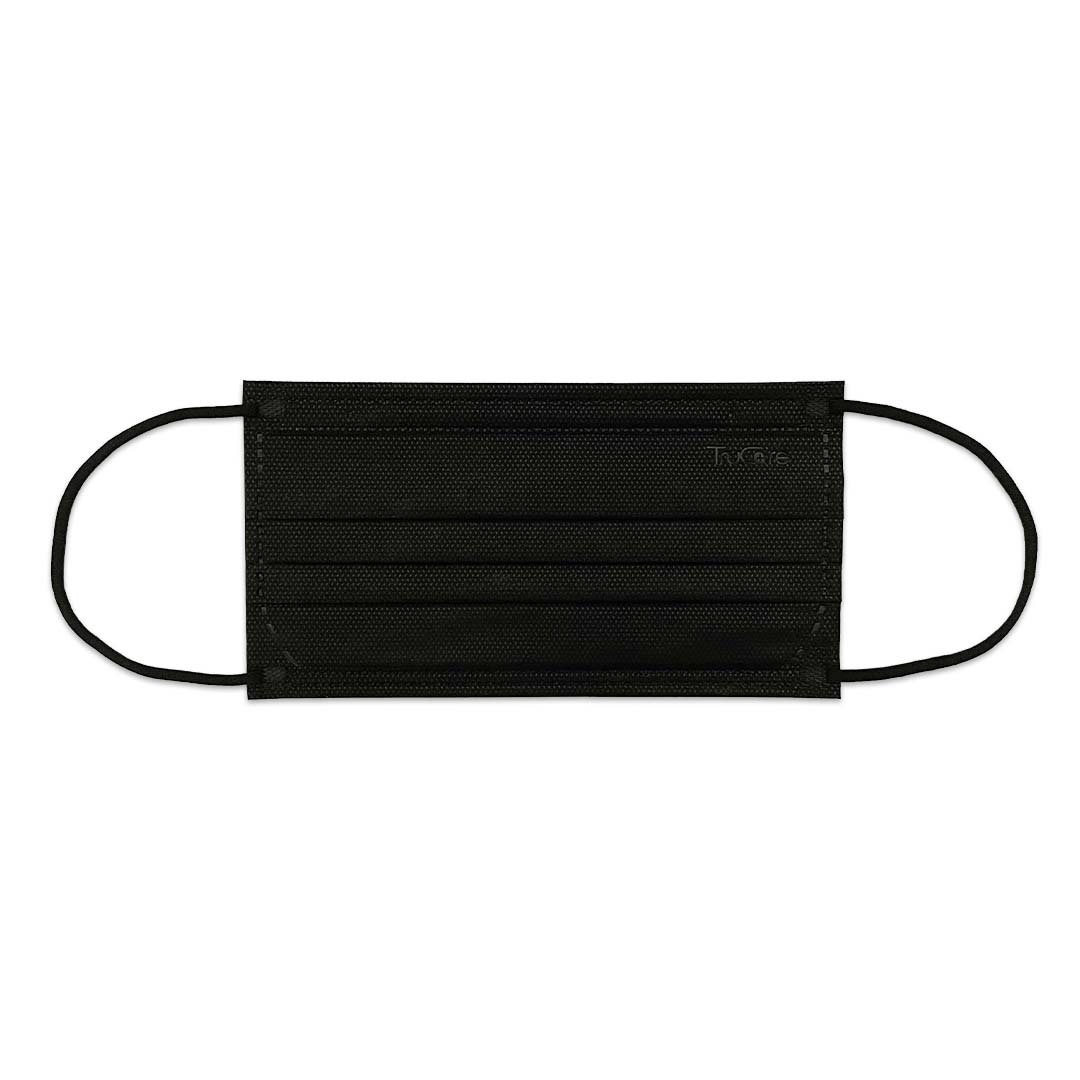 【成人】175mm 三摺口罩 型格系列 (黑色 50片非獨立包裝)