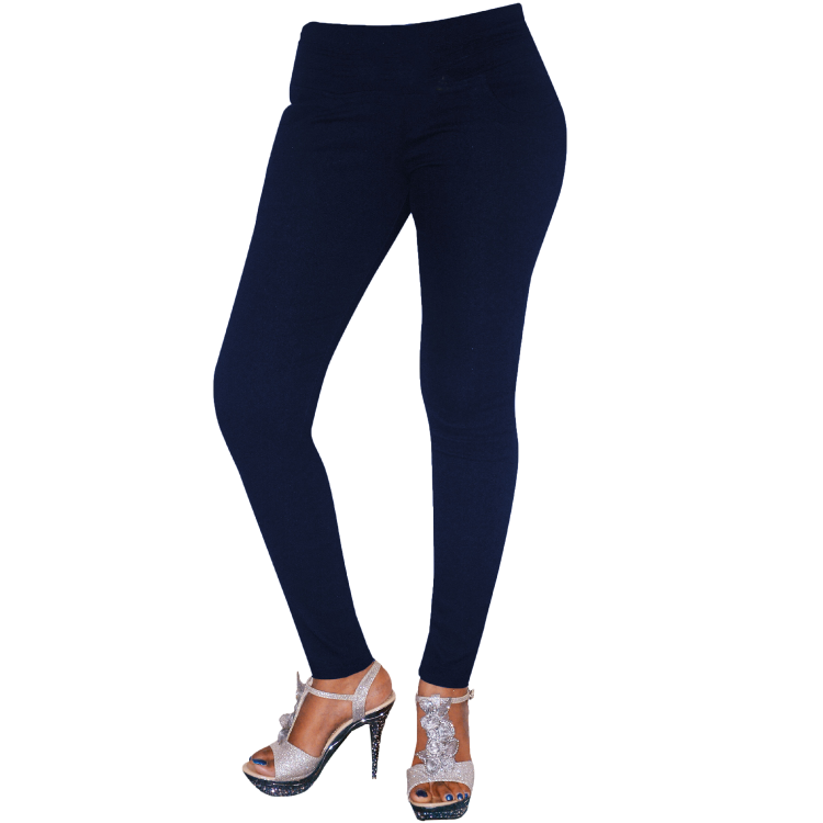 Women Navy Blue Jeggings Stretchable Pants Q1092