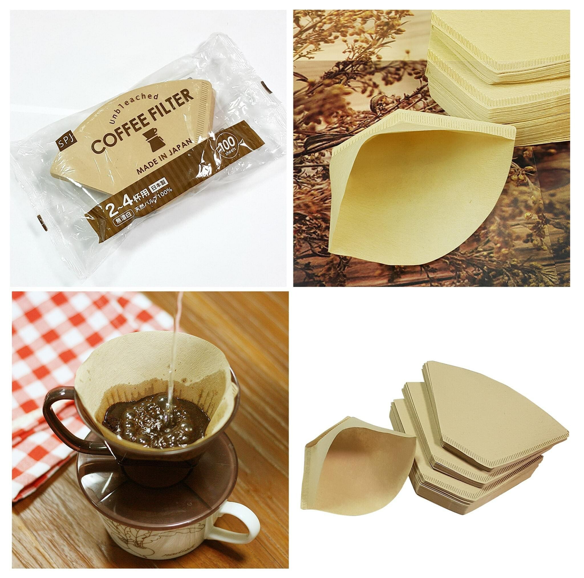 日本製 無漂白咖啡扇形濾紙