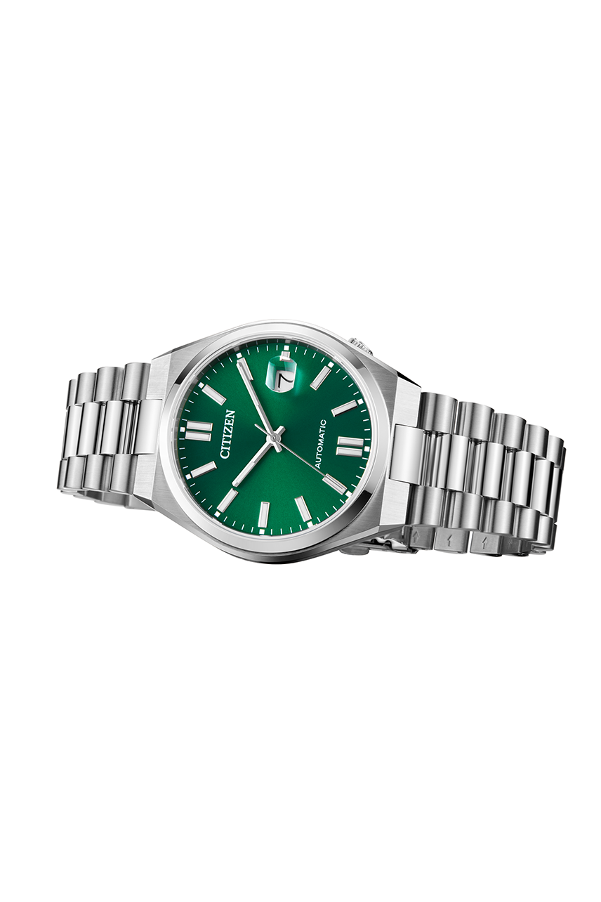 萬年鐘錶- Citizen 星辰錶經典大地綠面盤自動上鍊機械男錶NJ0150-81X