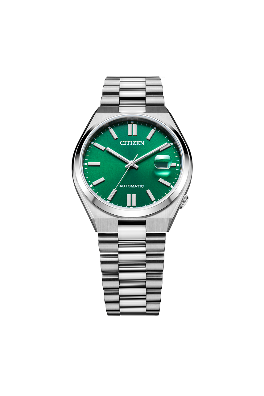 萬年鐘錶 - Citizen 星辰錶 經典大地綠面盤自動上鍊機械男錶  NJ0150-81X  錶徑40MM