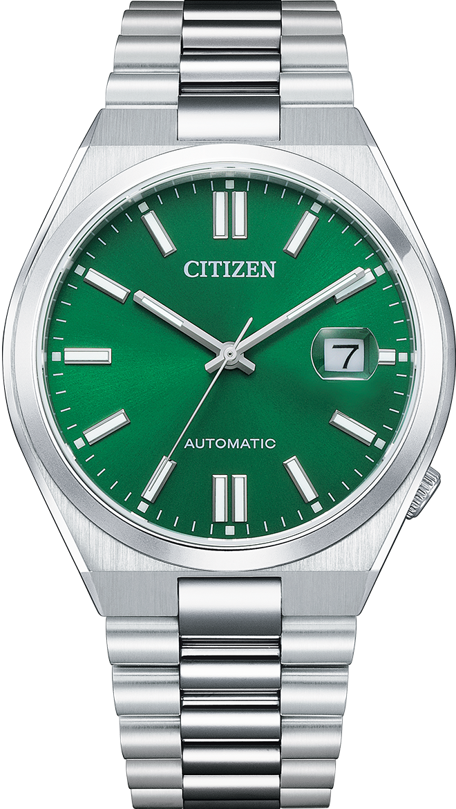 萬年鐘錶 - Citizen 星辰錶 經典大地綠面盤自動上鍊機械男錶  NJ0150-81X  錶徑40MM