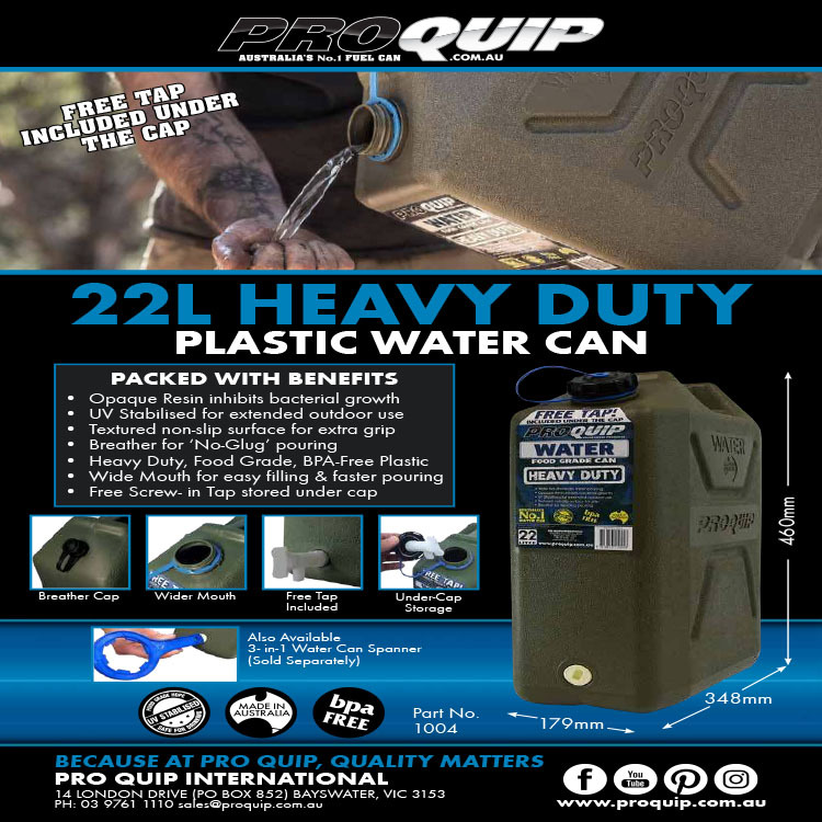 正規品 Pro Quip プロクイップ社製 樹脂製水用ジェリカン 22L
