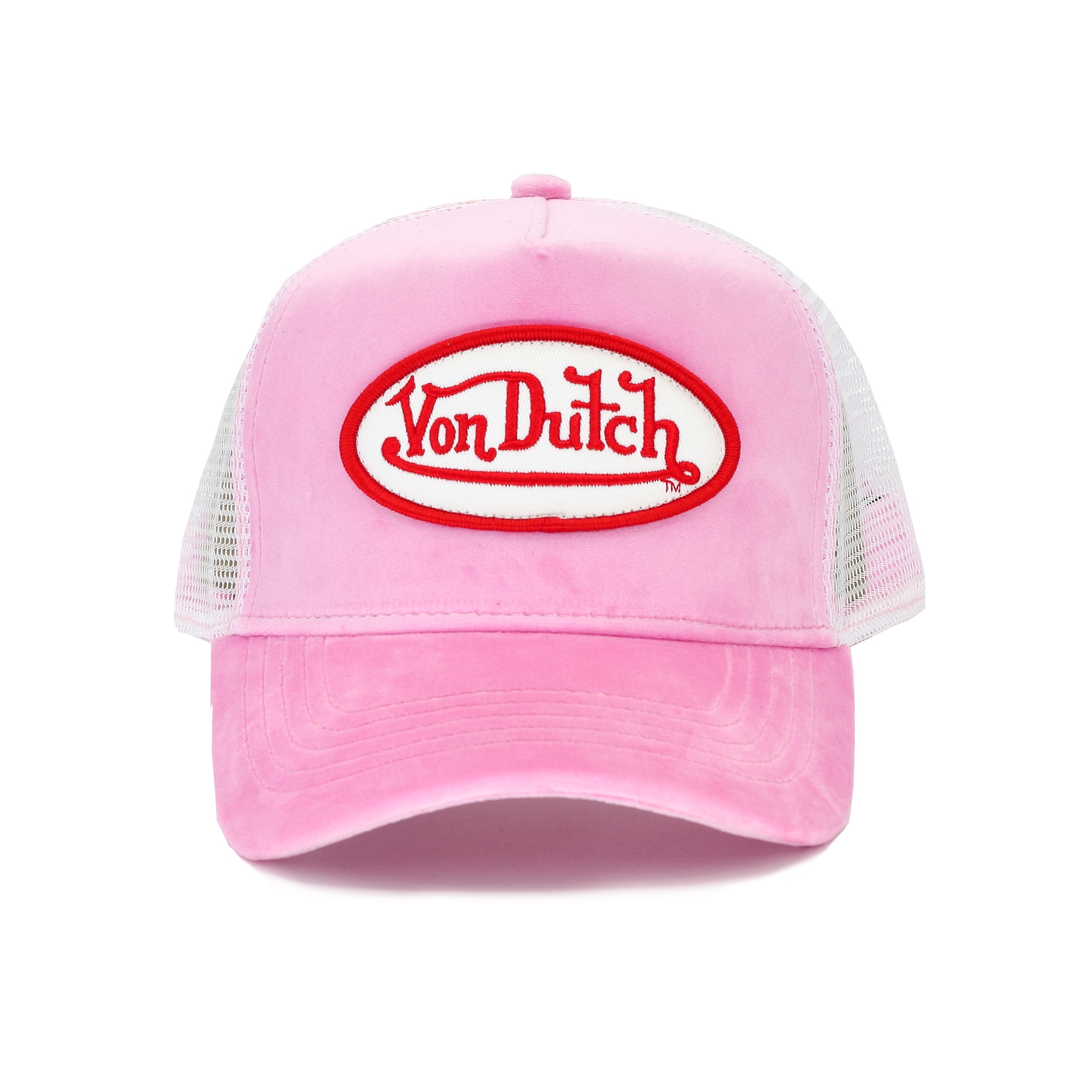 pink and black von dutch hat