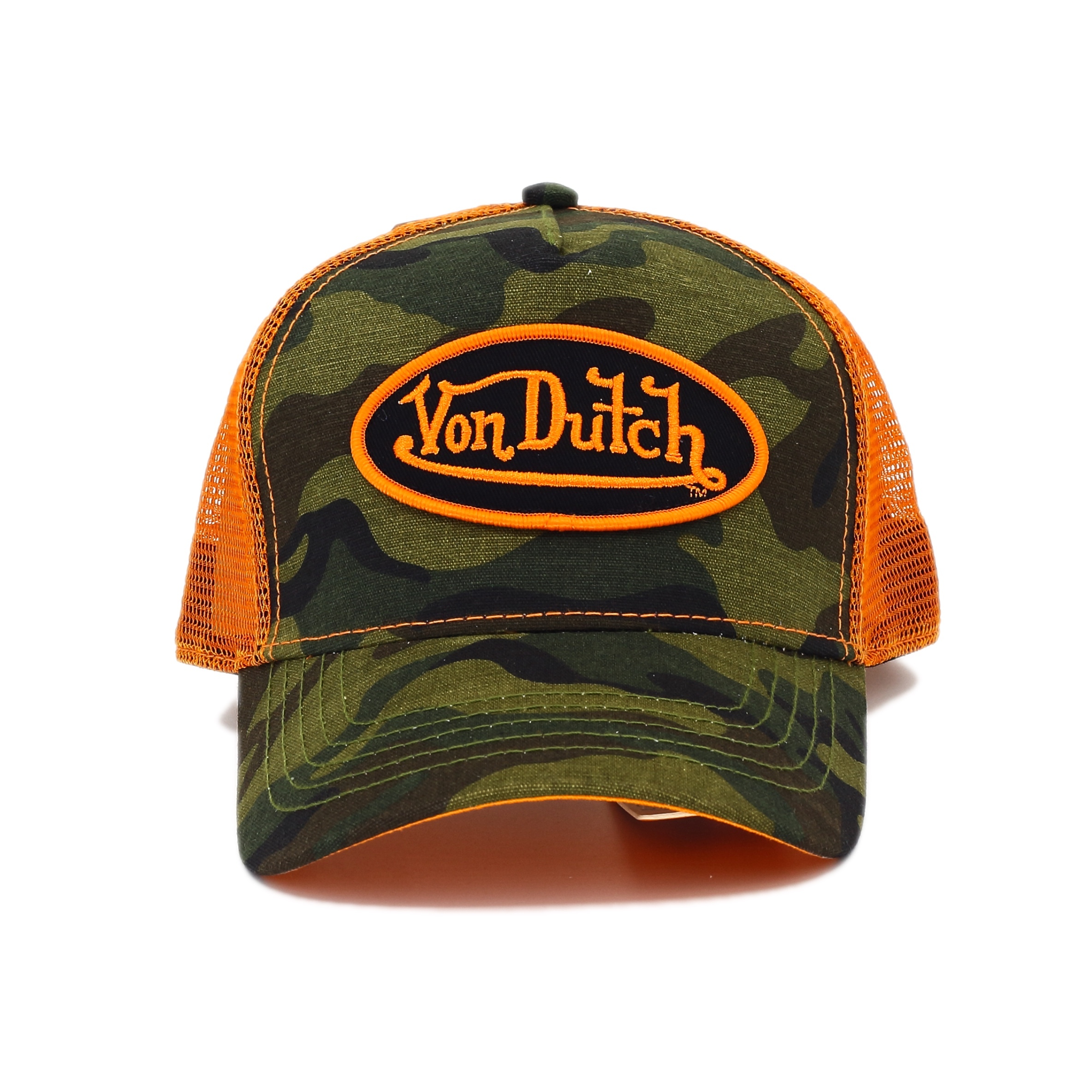 von dutch orange camo trucker