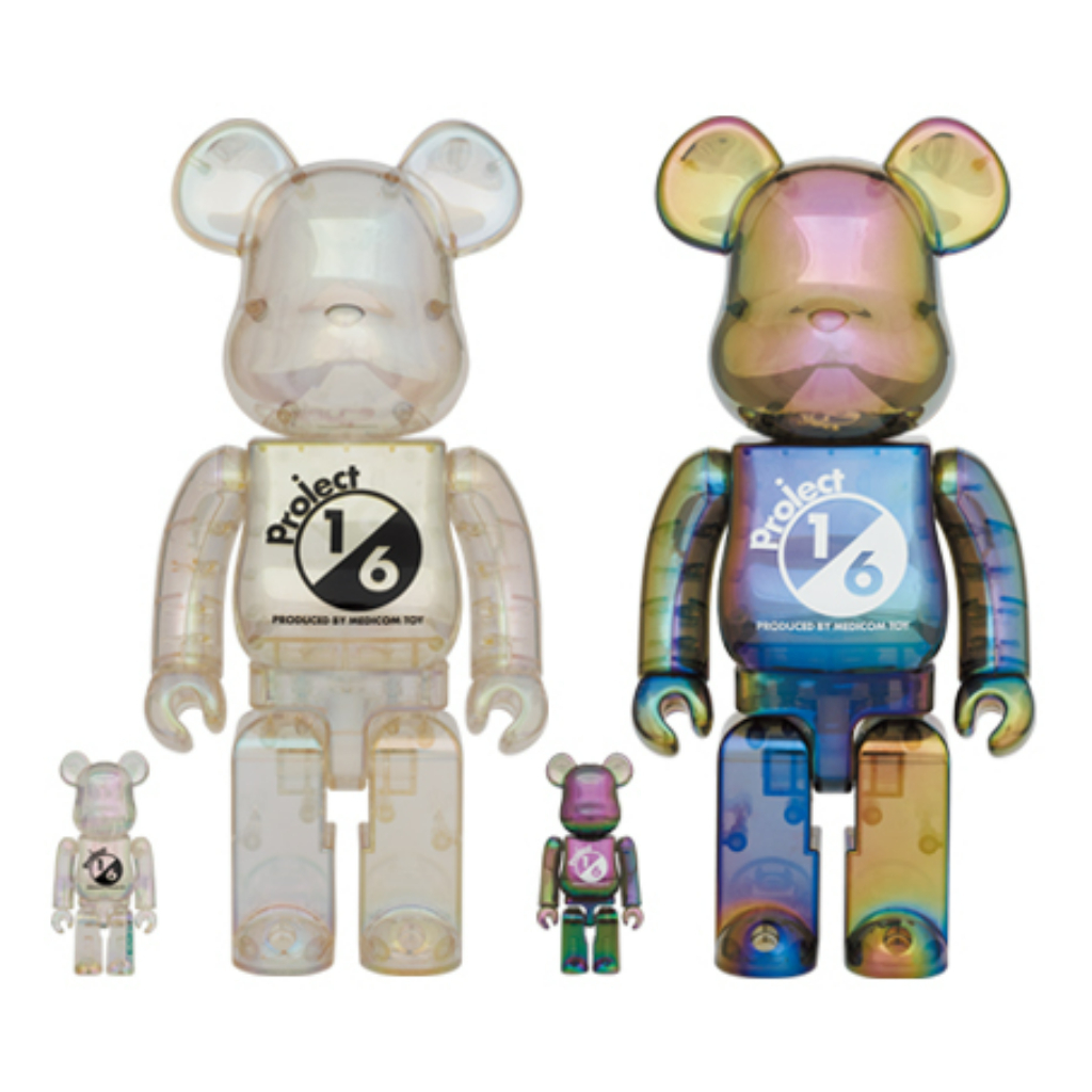BE@RBRICK project 1/6 CLEAR CHROME Ver.  BLACK CLEAR CHROME Ver. 100％ & 400％