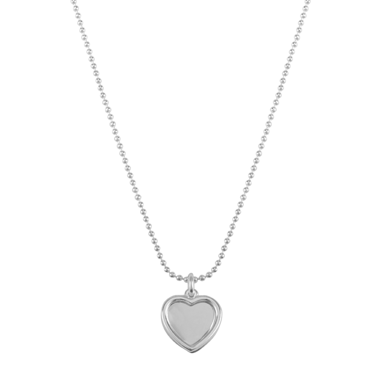 純銀項鍊，女士項鍊 雙層愛心綴飾；心心相印的兩顆心（2159銀色）
