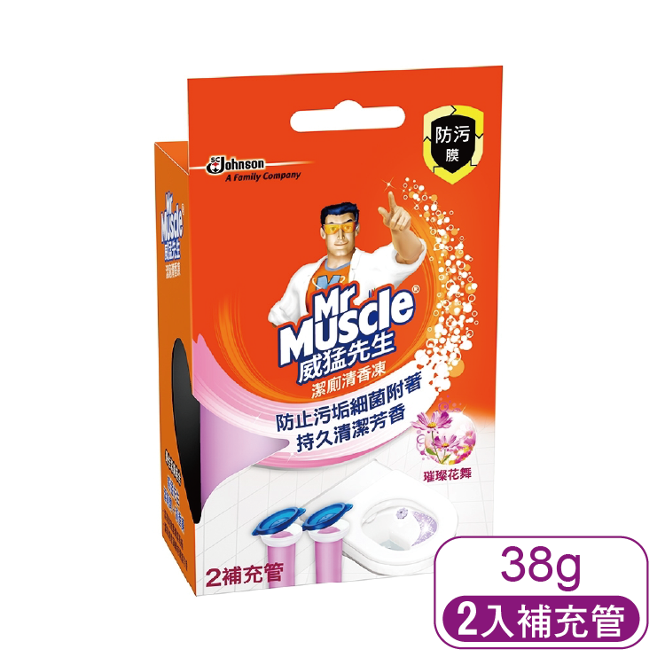 【莊臣】威猛先生 潔廁清香凍補充管-璀璨花舞 38g*2入