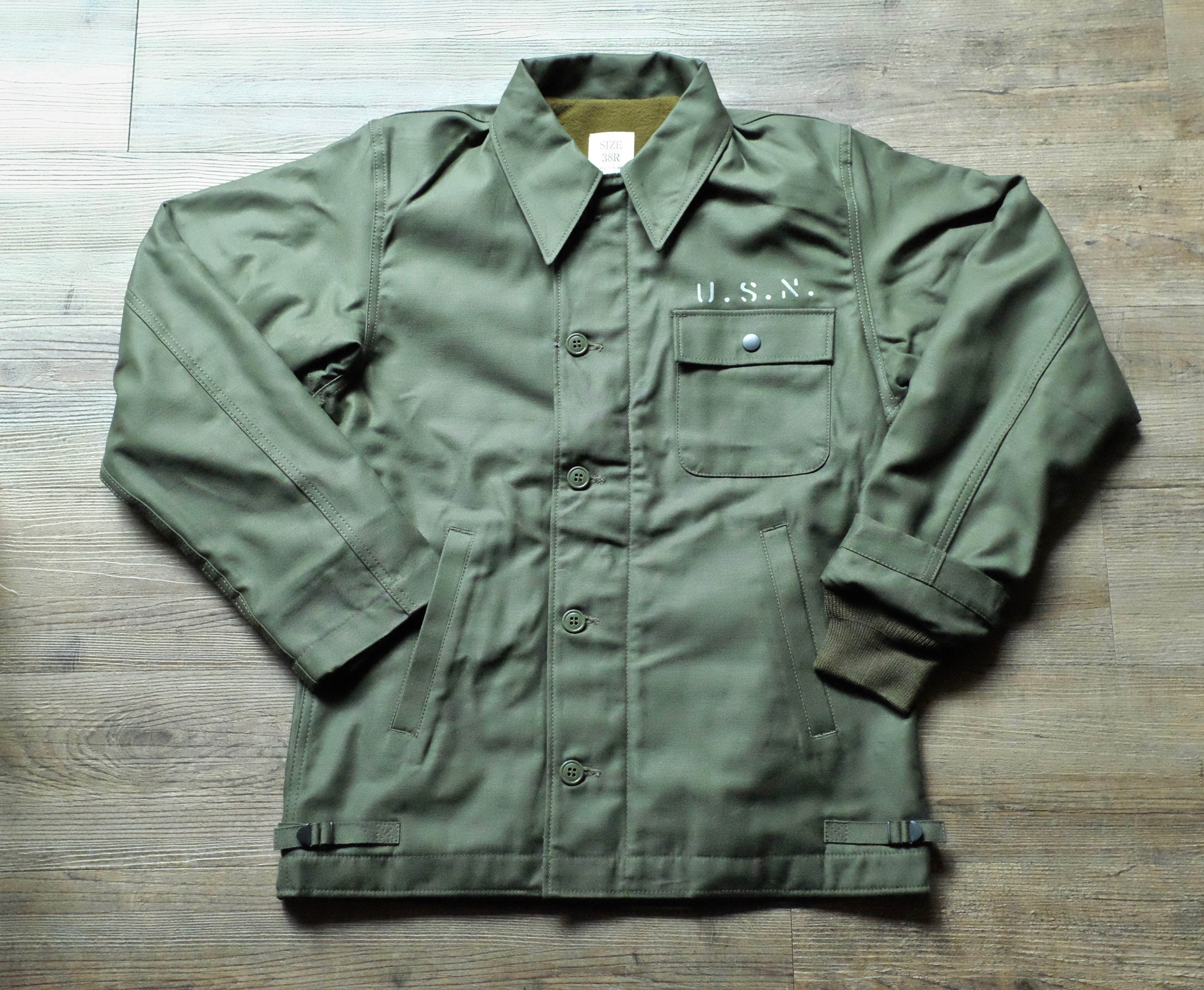 HOUSTON USN A-2 Jacket 輕薄版本 military Green