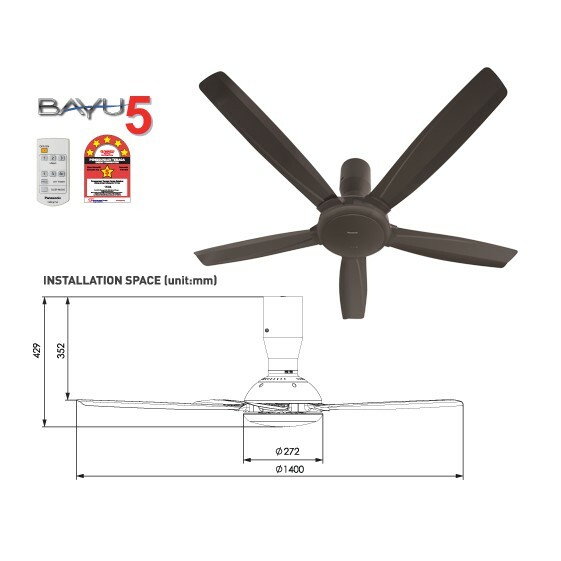 Panasonic Bayu 56 5 Blade Ceiling Fan, Panasonic Ceiling Fan Malaysia Review