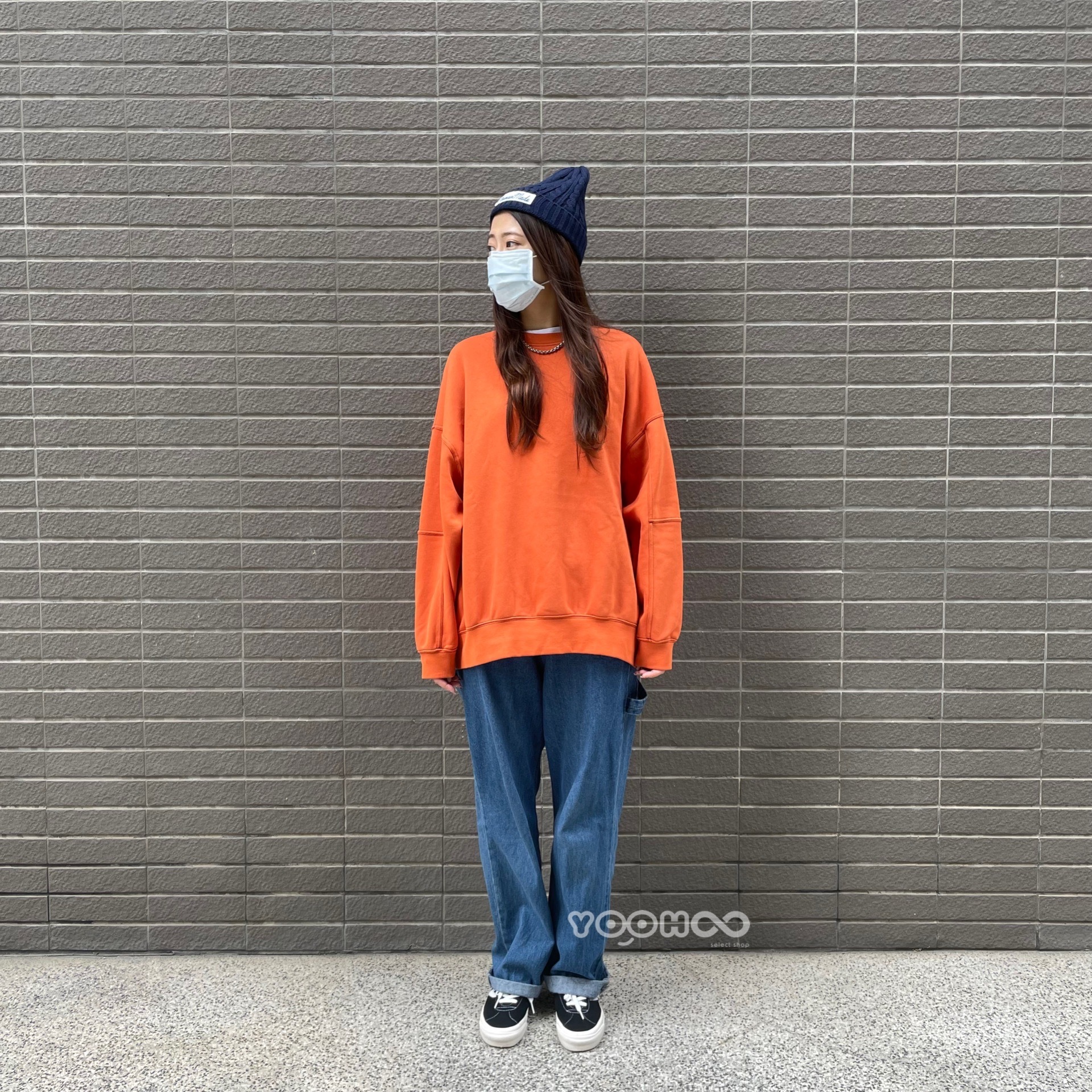 NIKE SWOOSH OVERSIZED 黑色 奶茶色 橘色 雙勾 大勾 飛鼠袖 反車線 縫線 內刷毛 衛衣 大學T DD5611-010