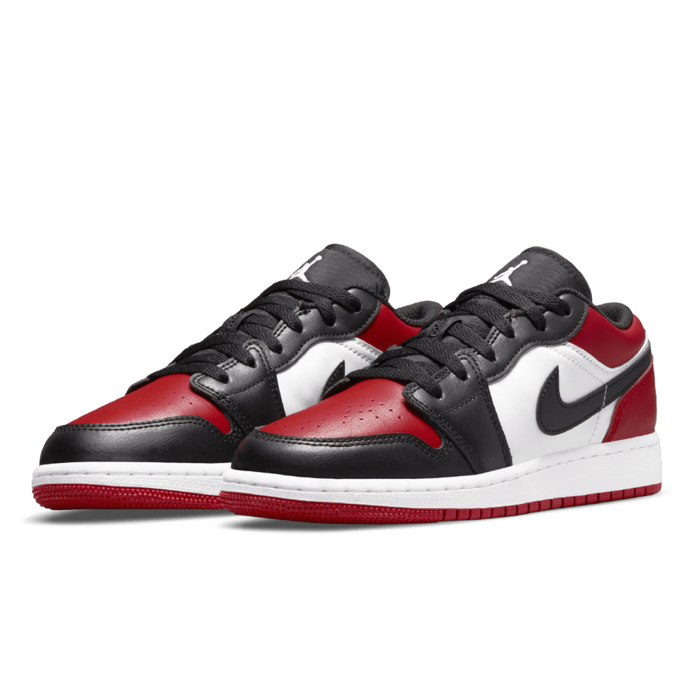 -(D7c)-AIR JORDAN 1 LOW (GS) "BRED TOE"-553560 612
