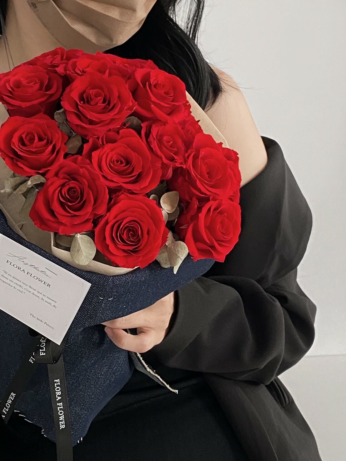 俄羅斯永生花束-牛仔布