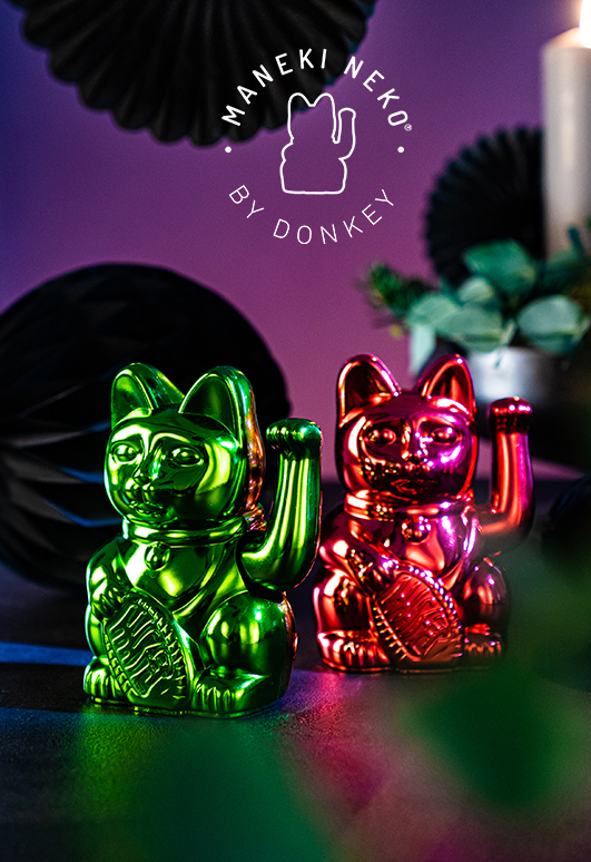 德國品牌DONKEY 幸運祈福 聖誕節禮物版 亮面招財貓