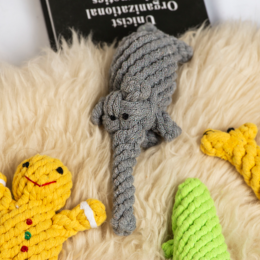 編織繩玩具｜長鼻子大象- 毛孩食務所