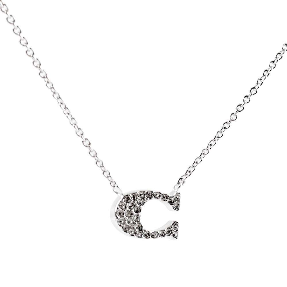 【COACH】C Logo水鑽項鍊