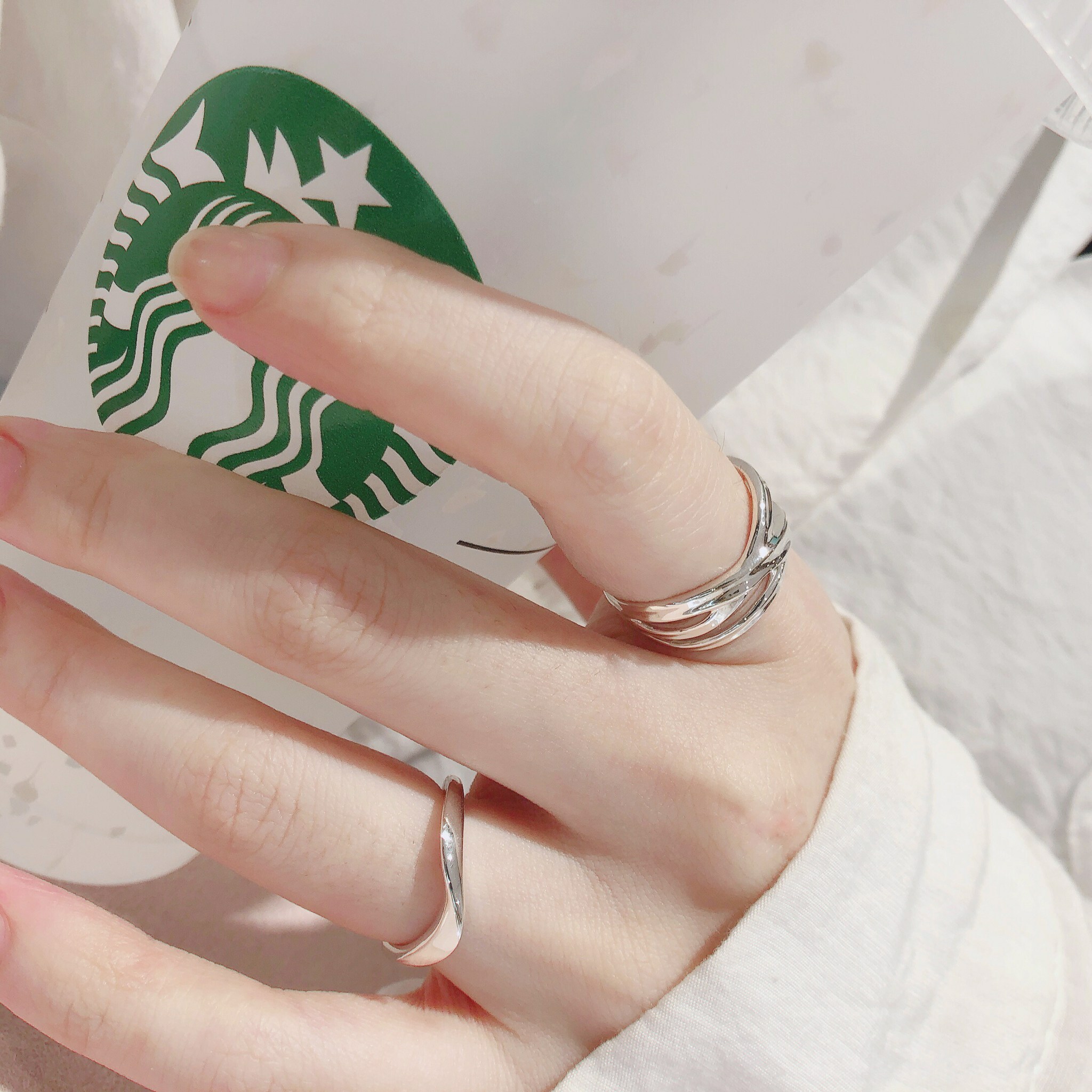 心電感應 純銀戒指