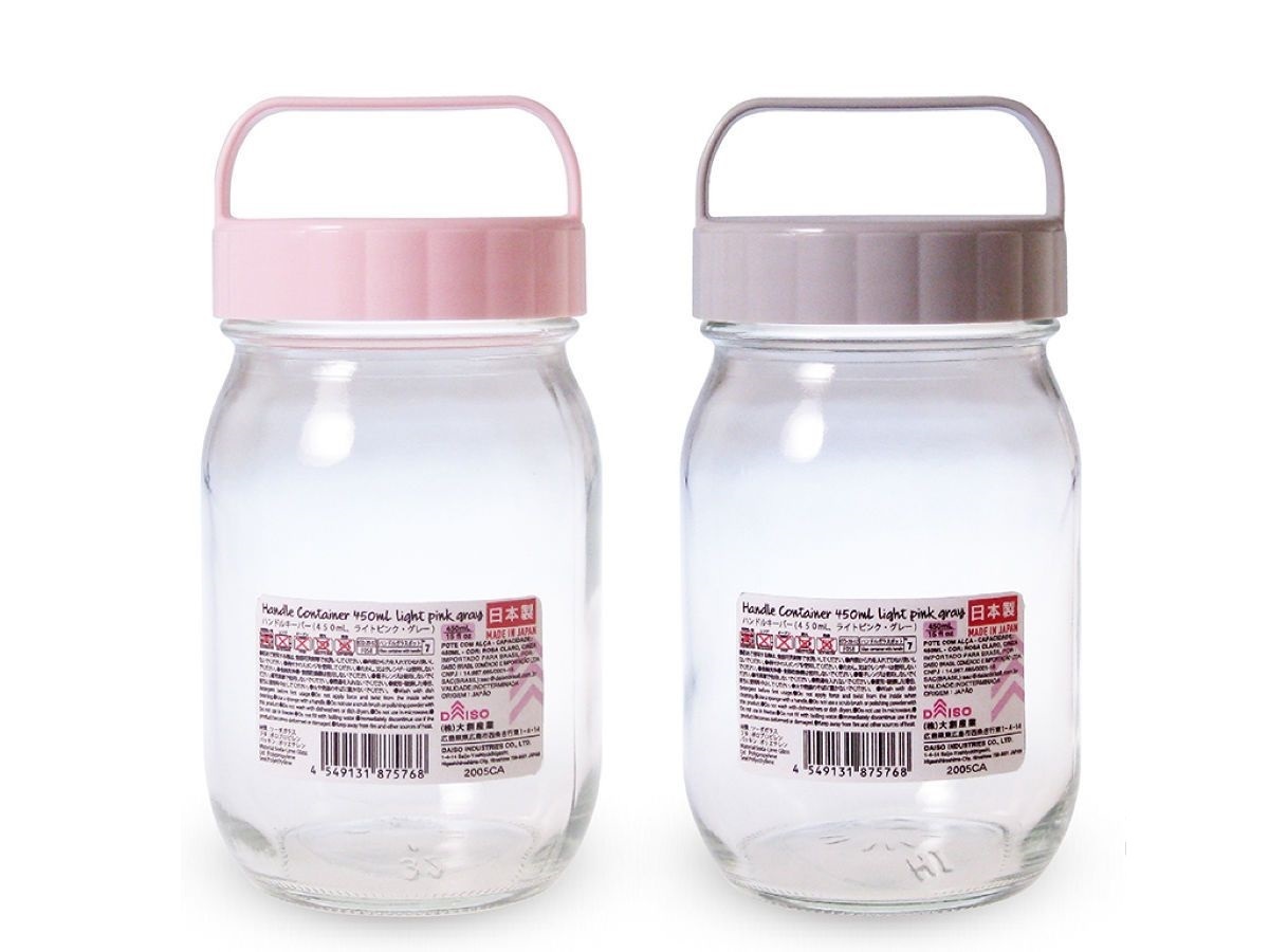 附提把玻璃保存罐/450ml