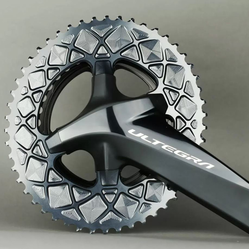 AbsoluteBlack Premium Oval 2X BCD110X4 Road Chainring