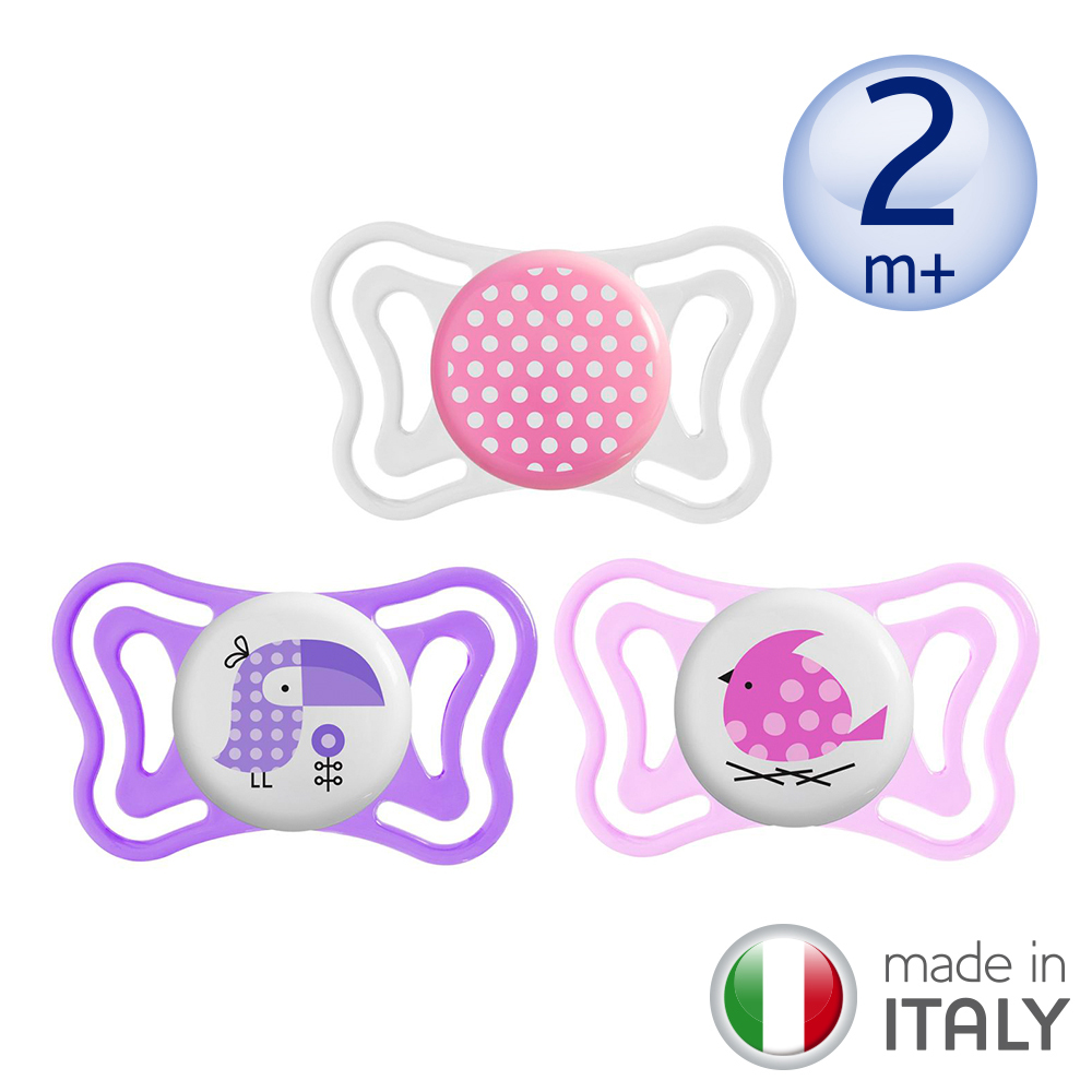 舒適哺乳-輕量透氣安撫奶嘴2入組-甜心粉