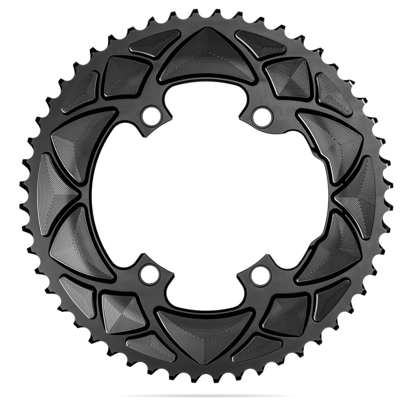 AbsoluteBlack Premium Round 2X BCD110x4 Road Chainring (For DA R9100 & ULT R8000 & 105 R7000)