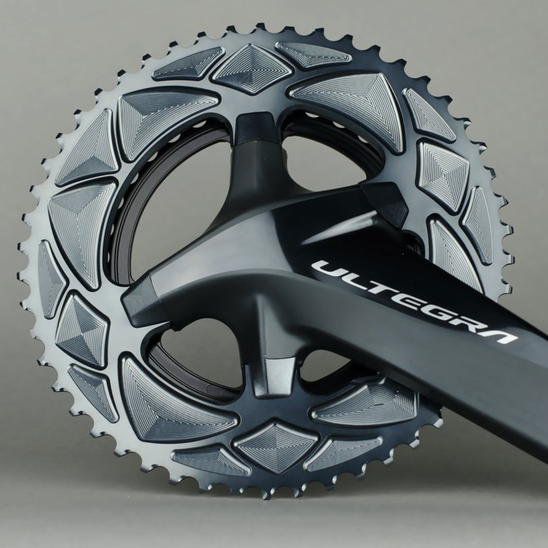 AbsoluteBlack Premium Round 2X BCD110x4 Road Chainring (For DA R9100 & ULT R8000 & 105 R7000)