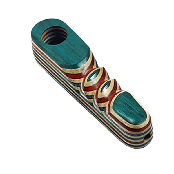 COLORFUL WOODEN SPOON PIPE 4”