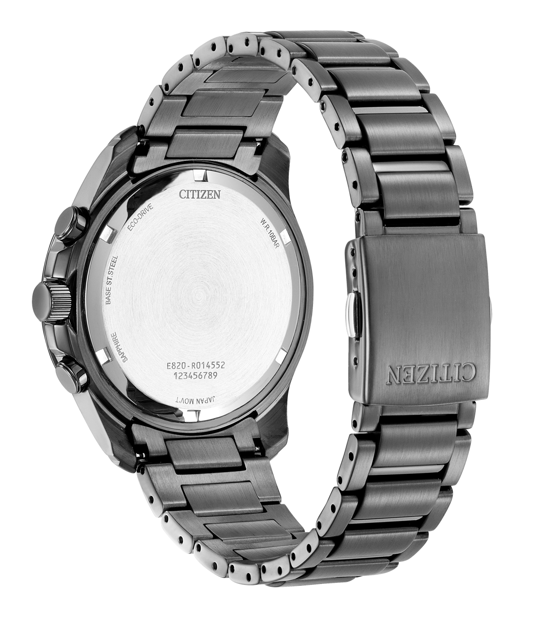 萬年鐘錶 - Citizen 星辰錶   光動能系列  萬年曆 全黑款不鏽鋼男錶  BL5547-89H  錶徑43MM